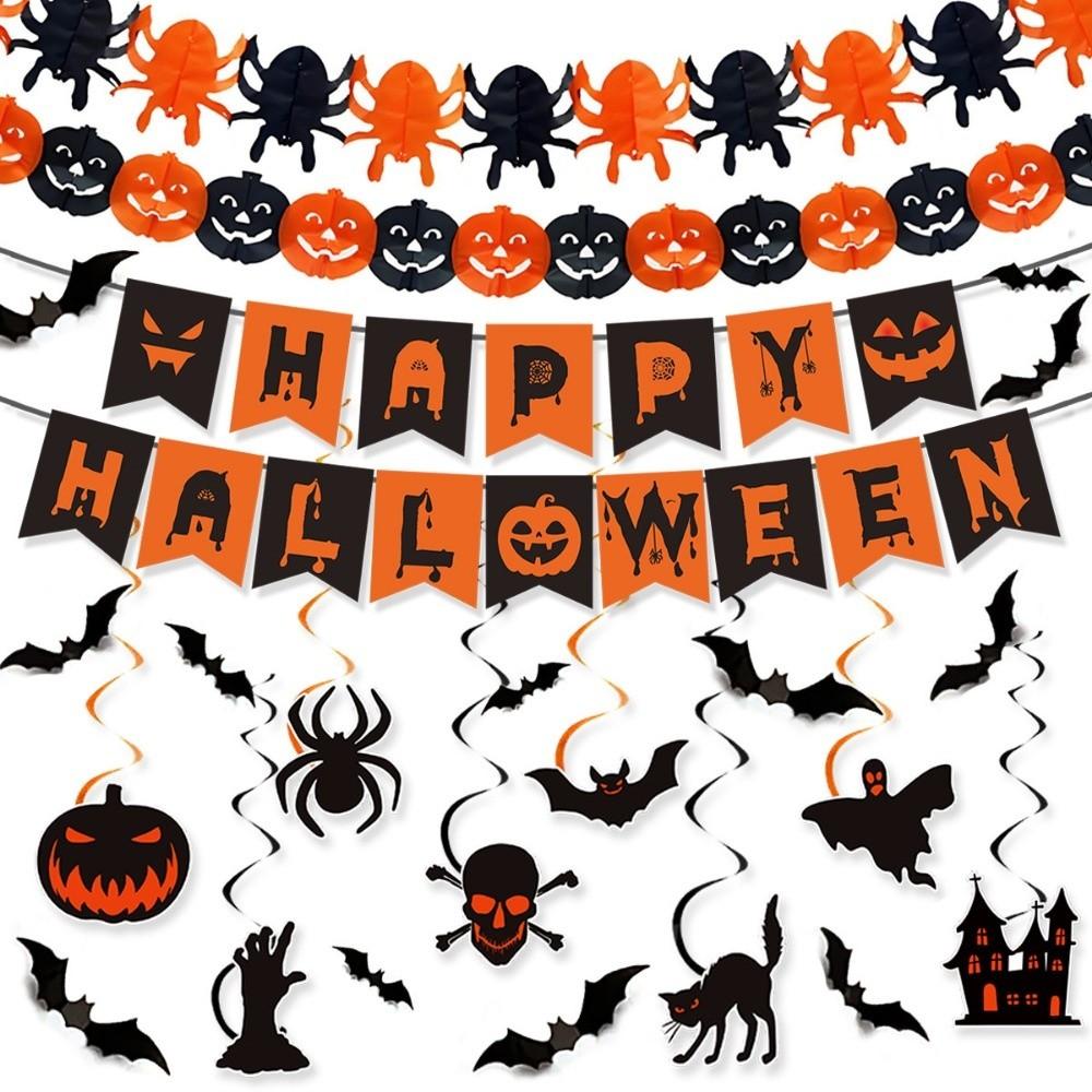 5Pcs/Set Halloween Flag Halloween Bunting Creative Halloween Hanging Decoration  Party Scene