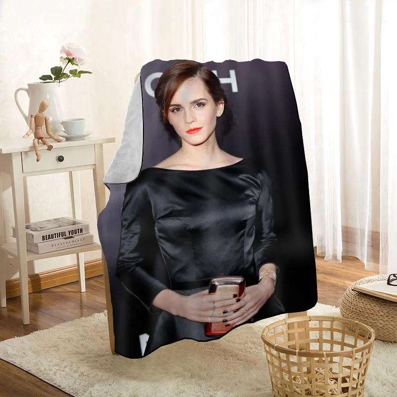 New Arrival Emma Watson Blankets Printing Soft Blanket Throw On Home/Sofa/Bedding Portable Adult Travel Cover Blanket