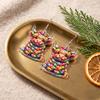 Childlike Festive Style Jewelry 1 Pair Acrylic Highland Cow Christmas Earrings for Women, Cute Scottish Cattle Holiday Gift Her Dangle Drop Earrings,