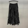 Irregular lace splicing chiffon skirt women's spring and summer new fashion high waist and thin a word big swing skirt