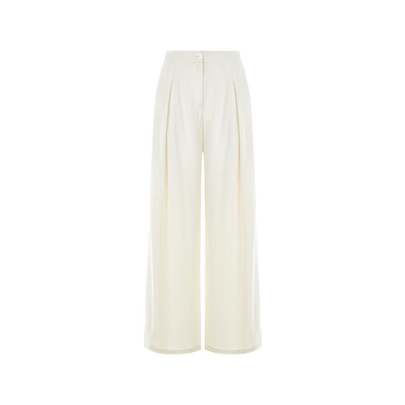 LANCY Women's Straight Wide-Leg Trousers