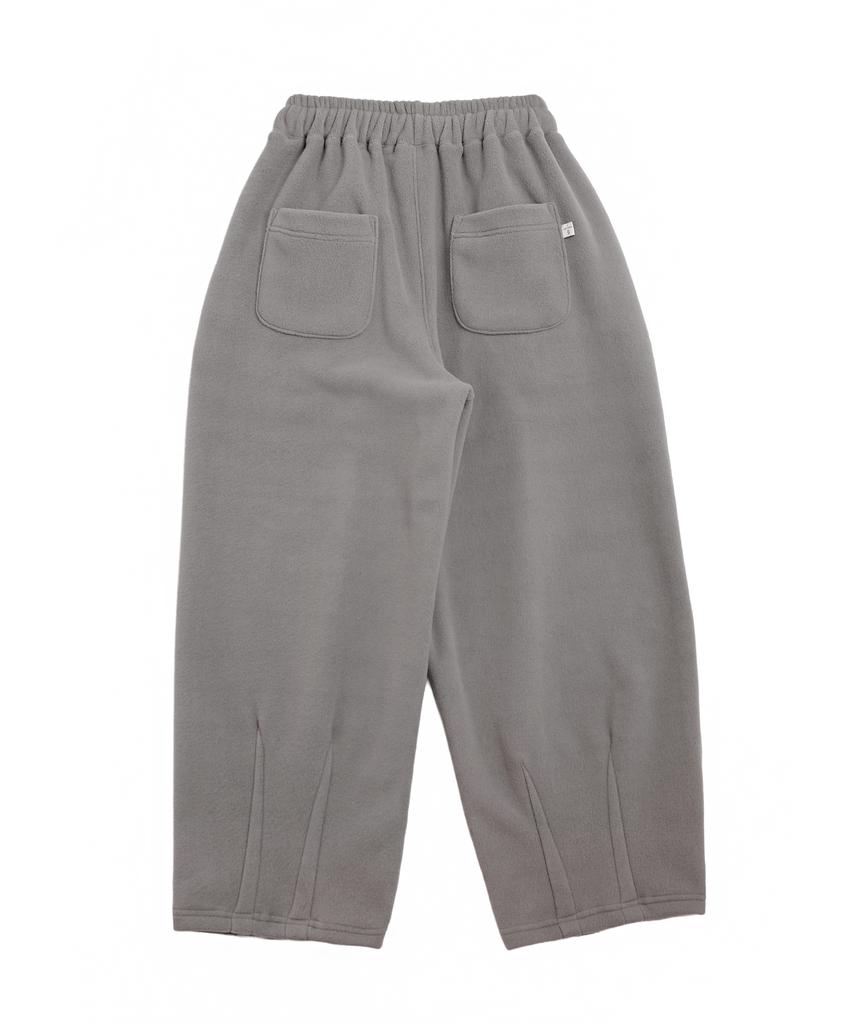 A NOTHING 2-Layer Micro Fleece Sweat Pants (Gray)
