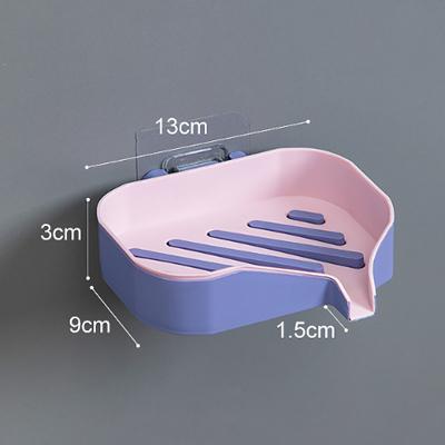 Double Layer Soap Box Soap Holder Wall-mounted Household Bathroom Drain Soap Dishes Toiletries Organizer Storage