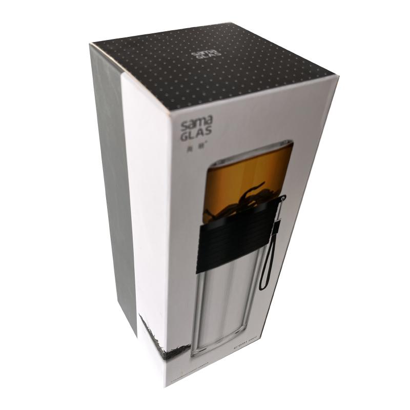 SAMADOYO Teetrennung, hitzebeständiges Glasbrauen, Teefiltration, tragbarer Becher, tragbarer Wasserbecher für Reisefahrzeuge im Freien