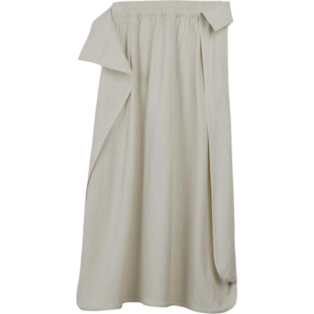 Y-3 Solid Color Loose High Waist Midi Casual Skirt Women Skirts Light-Gray JE3438