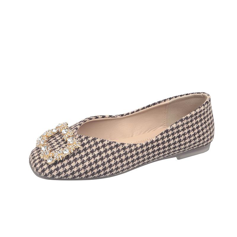 

Туфлі Мері Джейн, жіночі літні 2024 нові французькі туфлі-біні з м’якою підошвою, універсальне повсякденне зручне модне взуття 40 хакі