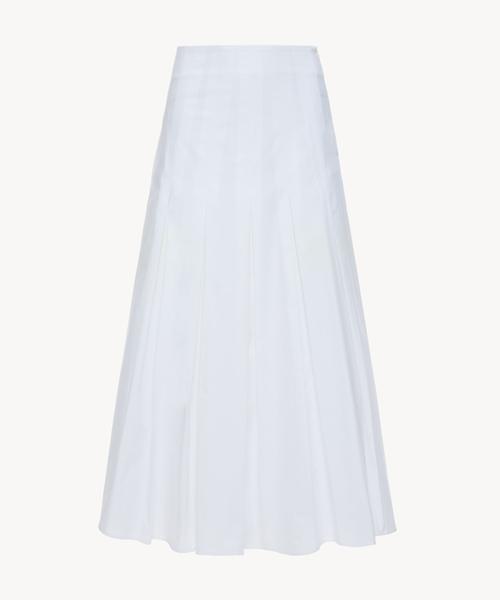 Ridipy Cotton Pleats Skirt_White