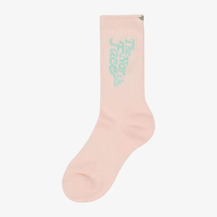 NY4MS01K White Label Lettering Socks SOFT PINK