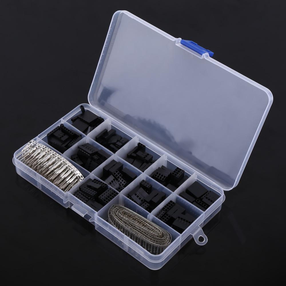 620PCS 2.54mm Pitch Jumper Wire Cable Storage Box Connector Housing Kit  Electrical Equipments