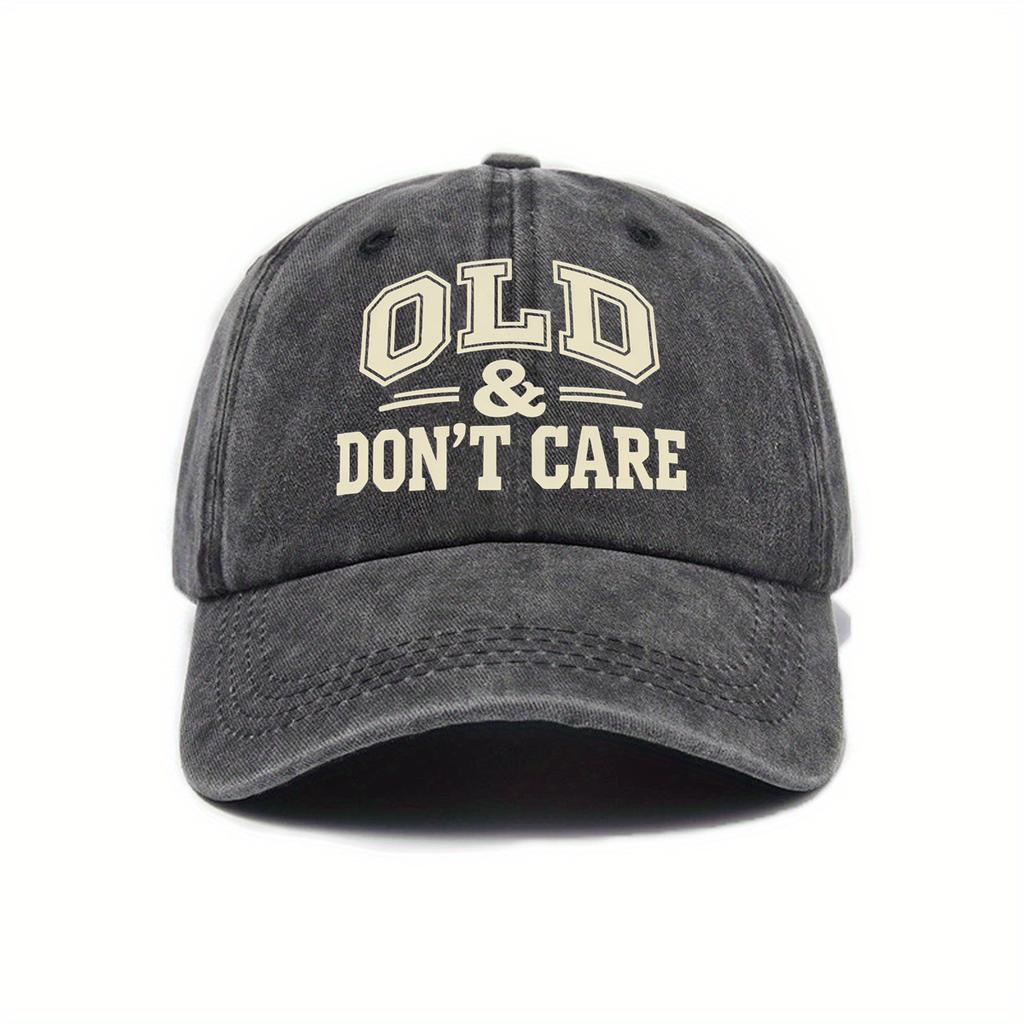 European and American Washed Soft-top Baseball Cap Female Letter OLD Printing Spring and Summer Curved-brimmed Outdoor Sun Hat Male
