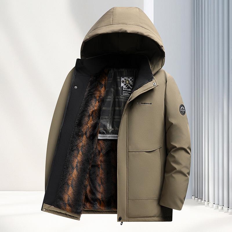 Men's New Plus Velvet Thick Winter Jacket - Warm, Cotton-Padded, Cold-Proof Dad's Coat