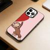 M-C-Monkey-Curious George Handyhülle Für iPhone 17,16,15,14,13,12,11 Plus,Pro Max,XS,Bunte Silberne Handyhülle Funda Cover