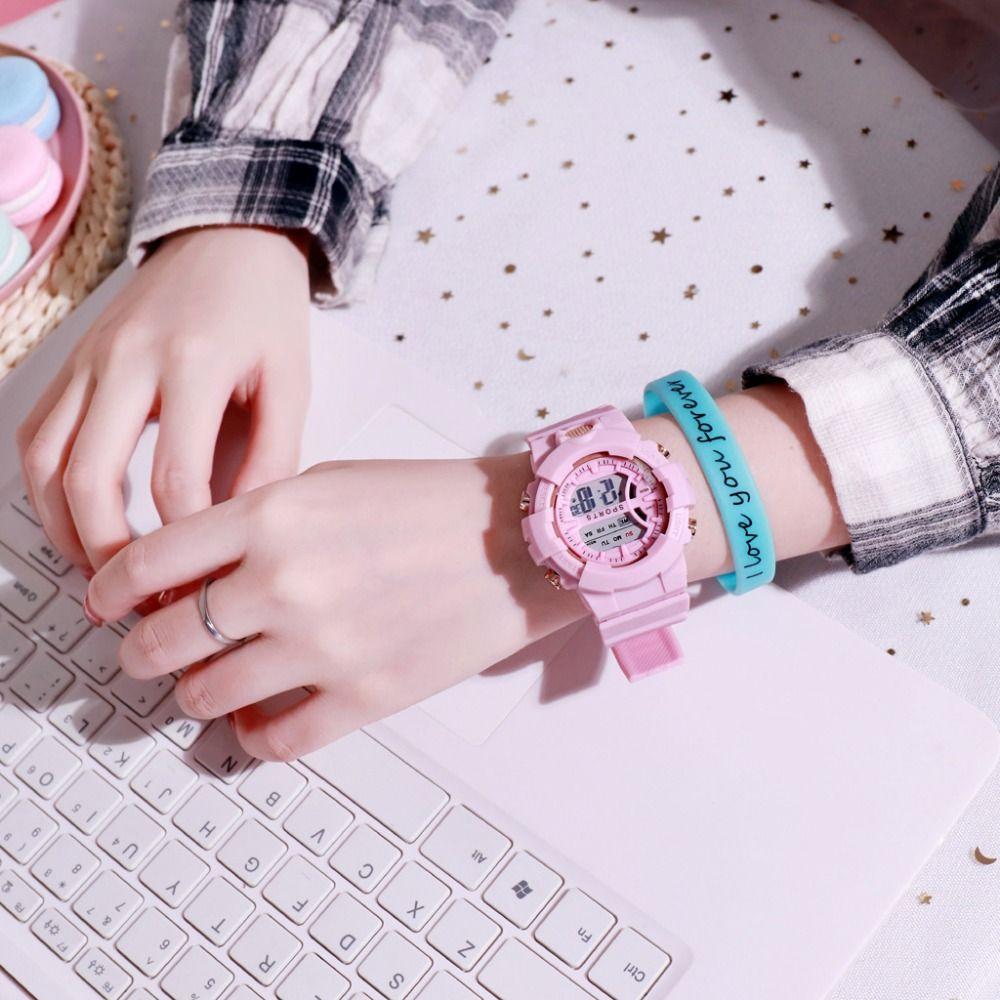 Multifunction Girls Sport Watch Waterproof Luminous Watch 2024 Electronic Wristwatch