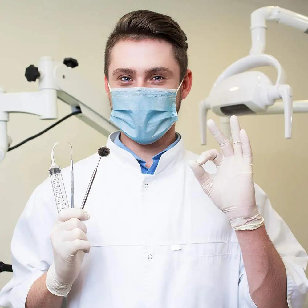 10 Pcs Dental Disposable Irrigation Syringe With Curved Tip 12CC for Dentist Use Dental Consumable Material