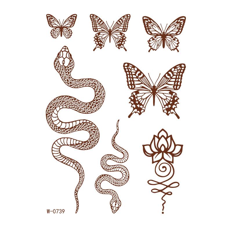 Beauty Sticker Vermilion Lace Tattoo Sticker Waterproof Tattoo Sticker