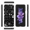 Etui na telefon komórkowy dla Samsunga Galaxy Z Flip3 5G Flip4 Czarne Coque Z Flip 3 Twarde PC Luksusowe Etui Zflip3 Funda Wzór Gwiaździste Niebo