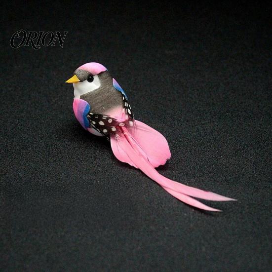 Artificial Birds for Micro Landscape Ornaments 12Pcs Pearl Birds, Feather Bird Ornament with Clip, Decorative Potted Plants And Moss Realistic