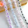 DIY Polyester Fabric Trim Lace Lolita Style Flower Embroidery Lace Bead Embroidery Decorative Strap Home