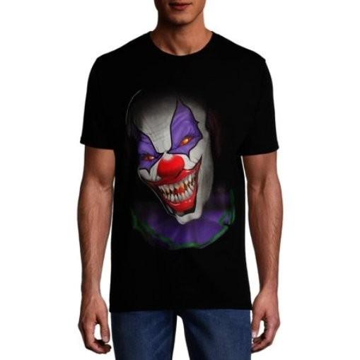 Scary Clown Halloween T-Shirt Size Large (42-44) Evil Creepy the Clown NEW S