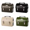 Lunch Box with Handle and Latch Vintage Metal Lunchbox 9.5L Retro Metal Containers Stores Food Drinks Water Bottle