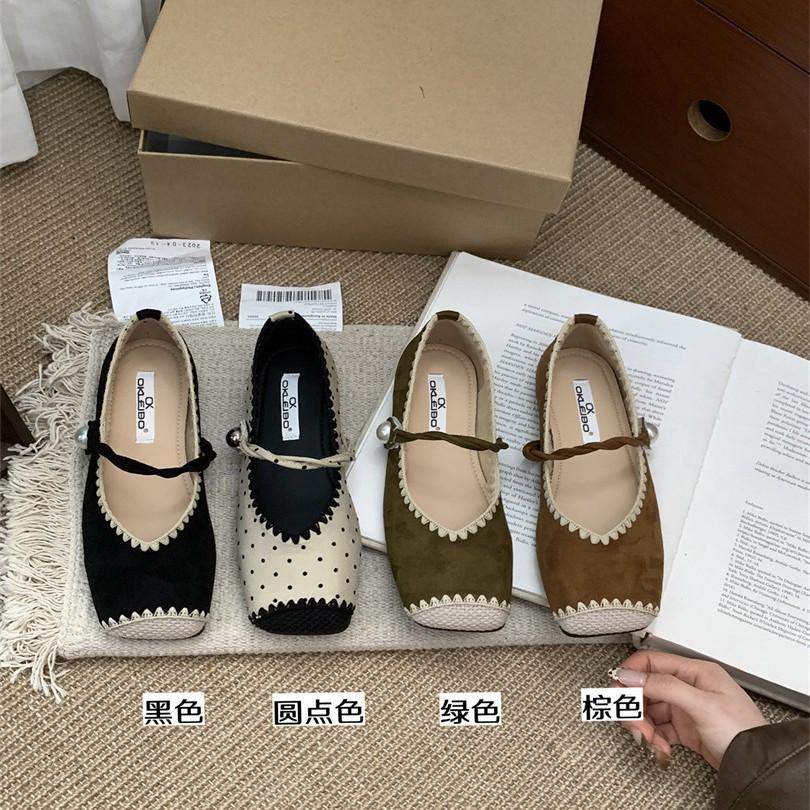 Retro niche round head Mary Jane shoes women's single shoes 2025 new light mouth gentle evening ballet shoes ladyshoes