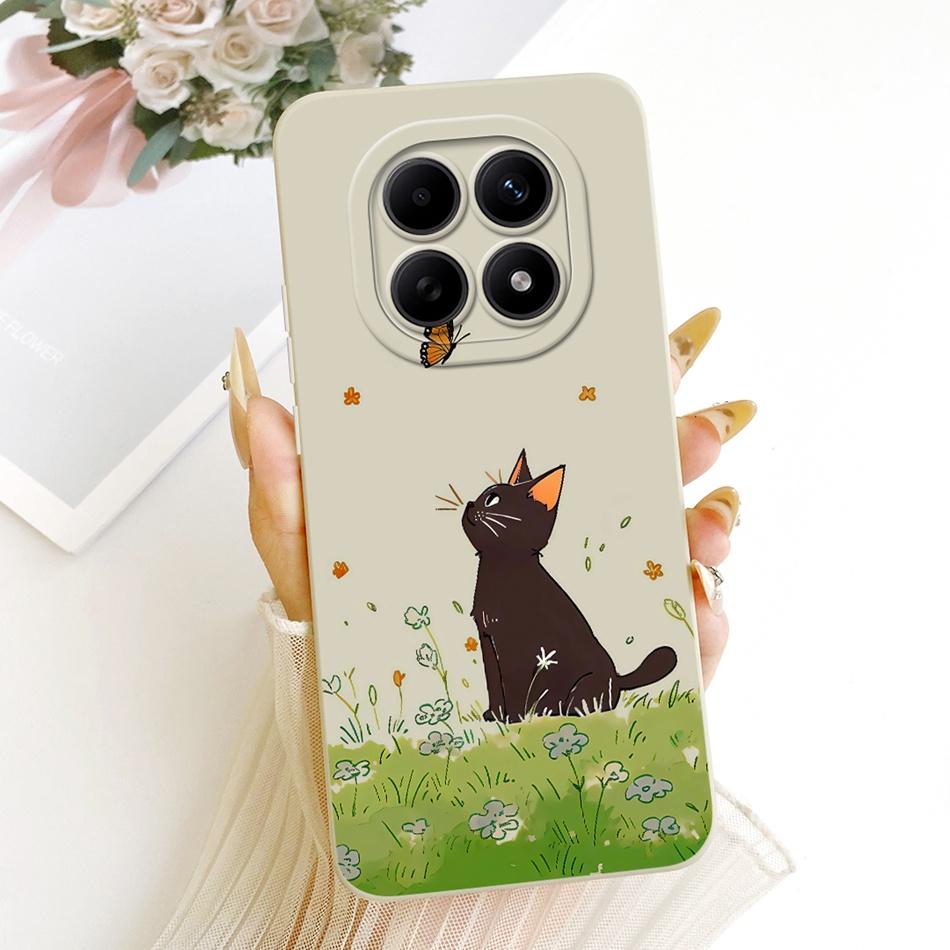 For Xiaomi Redmi Note 15 5G / Note 15 Pro 4G Cute Cat Flower Cartoon Phone Case For Redmi Note15 15Pro 4G Soft Silicone Bumpers
