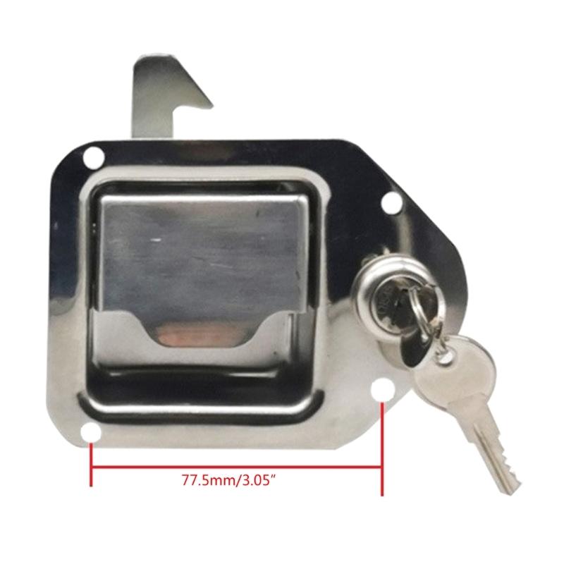 Tool Box Latch Stainless Steel Tool Box Lock Easy Installation Compatible Compact for Trailer Door RV Campers Truck