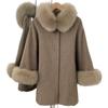 Australian Double-Sided Cashmere Wool Coat with Big Fox Fur Collar - Autumn/Winter Korean Style Women's Outerwear