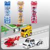 Plastic Fire Truck Model Toy Set for Kids Engineering Construction Pull Back Car Creative Educational Gift for Boys Birthday