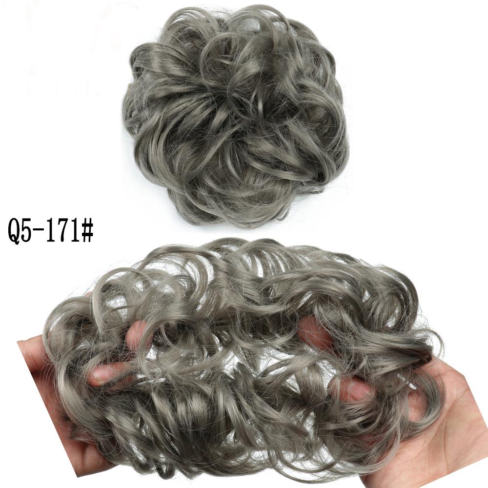 LISI HAIR Synthetic Curly Scrunchie Chignon with Elastic Rubber Band Messy Bun Ponytails Extension for Women