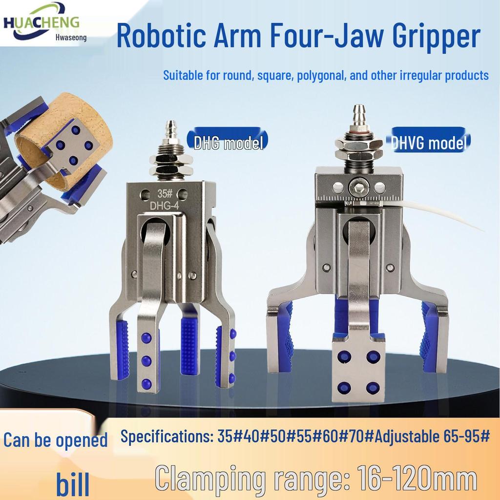 Robotic Arm with Four-Jaw Detection Gripper, Strong Mini Pneumatic Clamp Mini-DHVG Series