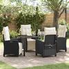 VidaXL 5-Piece Garden Dining Set In Black Poly Rattan 3380417