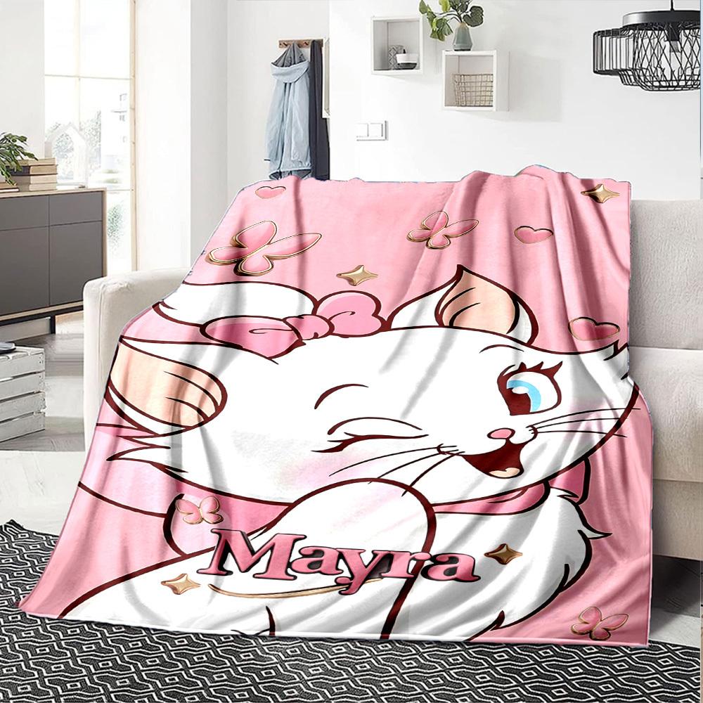 1pc cat Mayra blanket Lightweight Flannel Throw for Sofa Bed Travel Camping Livingroom Office Couch Chair