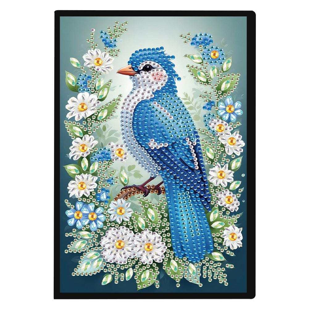 50-Page A5 Size Flower Animal Diamond Painting Diary Book Rhinestone Art Painting Notebook Kit for Birthdays Or Christmas Gifts