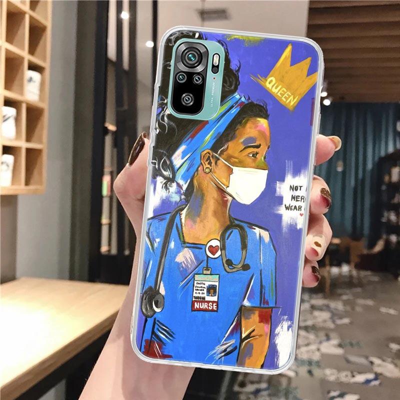 Lékařská sestra Lékař Měkký kryt na telefon Pro Xiaomi Redmi Note 12 12S 13 14 11 11S 10 Pro 10S 11T 11E Plus 14Pro Vzorovaný kryt Poznámka