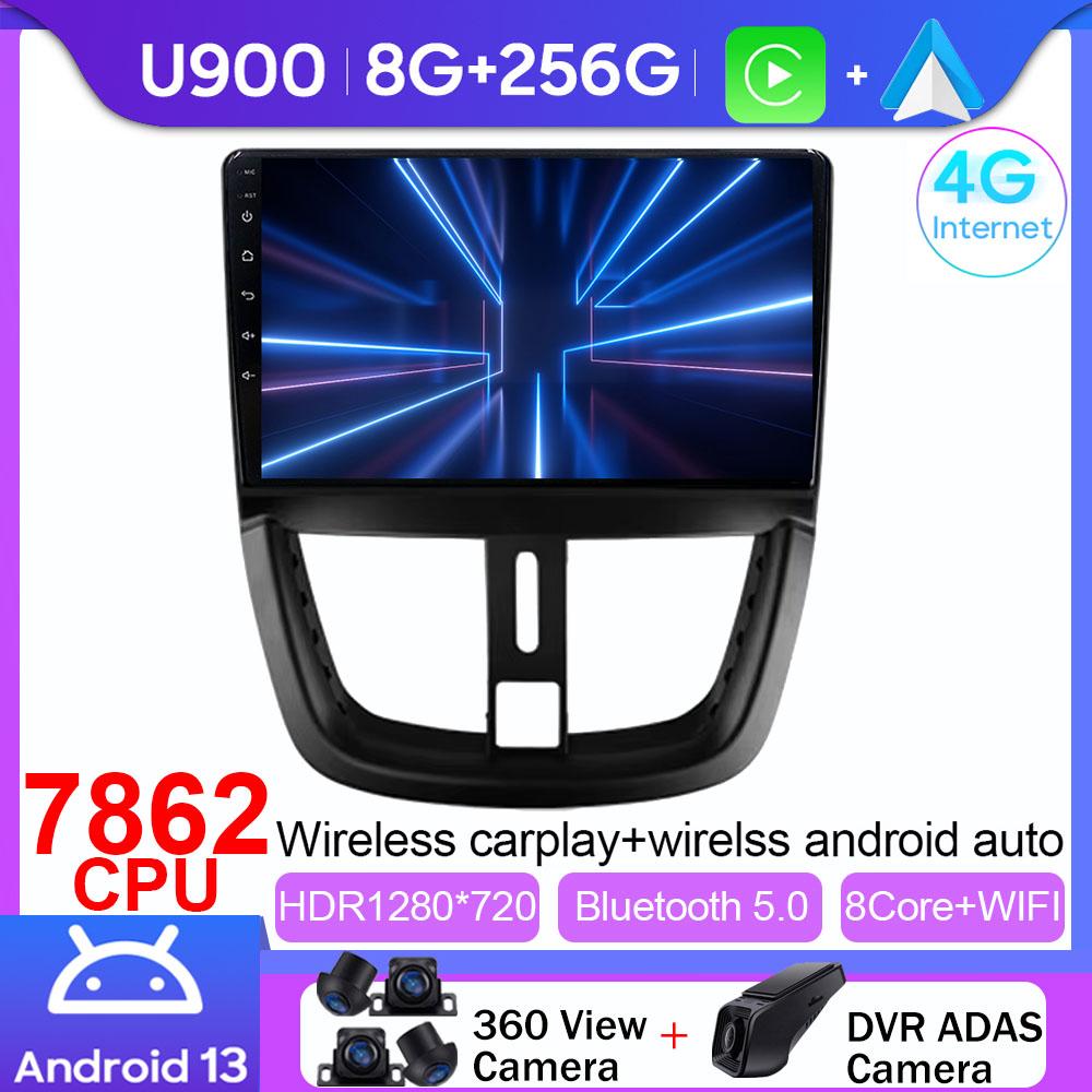 2 Din Android Radio Car Multimedia Player Wireless Carplay GPS WIFI For Peugeot 207 CC 207CC 2006 2007 2008 2009-2015 Auto WIFI