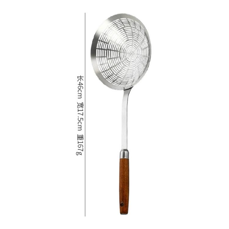Praktisk skimslev stål sil för avrinning och fritering köksredskap