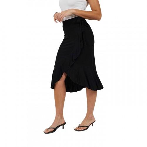 Brave Soul Womens/Ladies Jersey Wrap Midi Skirt