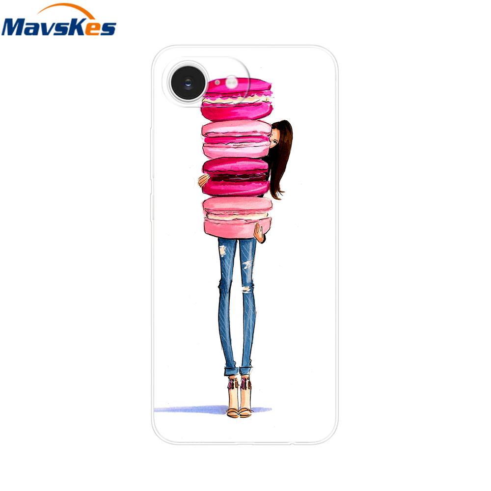 For iPhone 16e Case For Apple iPhone 16e Case Luxury Clear Painted Cover Case For iPhone 16e 16 E Coque Protective Cover Fundas