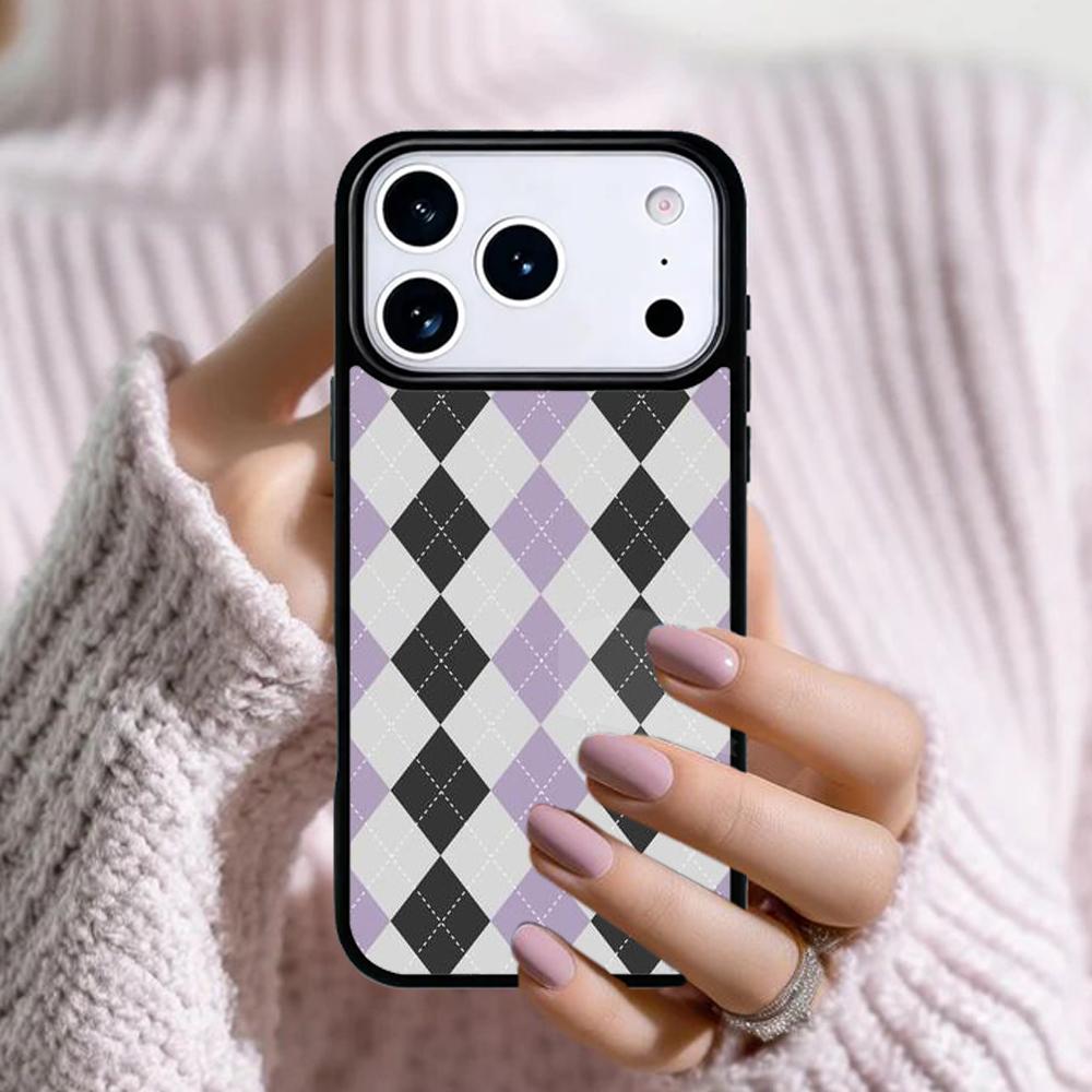 Argyle Pattern Phone Case For Apple iPhone 17 Air 16E 15 14 Plus 13 12 11 Pro Max Mini Funda Cover