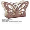 Rustic Napkin Holder Vintage Butterfly/Sunflower Wooden Paper Towel Dispenser Tabletop Standing Napkin Rack for Kitchen Dining Room Farmhouse Party
