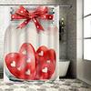 Romantic Red Hearts in Mason Jar Design Waterproof Shower Curtain for Modern Bathroom Decor,  Perfect for Home and Hotel Use