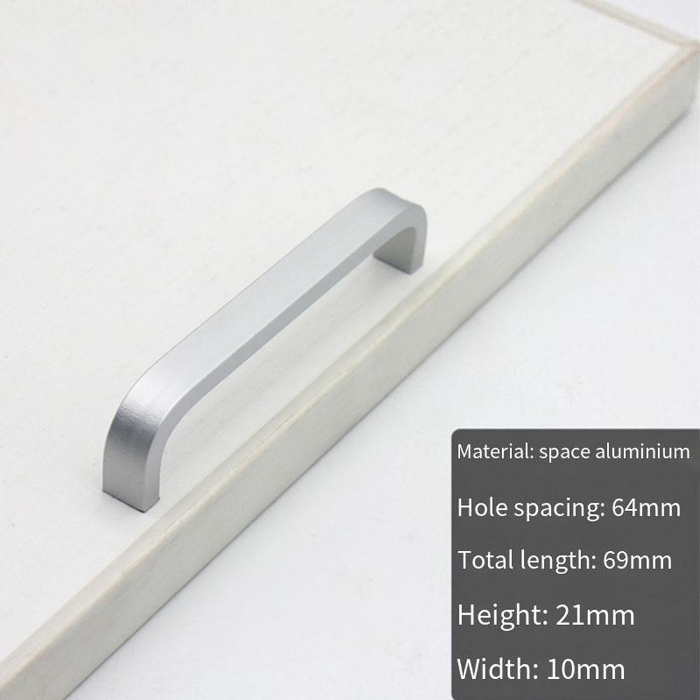 Door Knobs Handle Kitchen Door Cabinet Straight Handle Space Aluminum Handle For Drawer Cabinet Cupboard Door Furniture Hardware