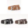 Genuine Leather Belt For Men With Silver Buckle Durable Twoply Cowhide For Casual And Formal Wear