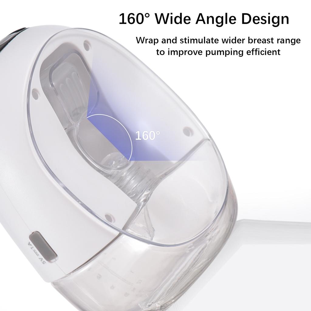 2-Pack Portable Wearable Breast Pump Hands Free Electric Breast Pump for Breastfeeding 4 Modes 9