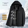 Men's Winter Goose Down Jacket with Detachable Liner - 3-in-1 Casual Business Outerwear for Warmth
