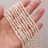 1String, 3-4mm White Natural Freshwater Nugget Pearls 36cm Loose Beads for Handmade Jewelry Craft Supplies, DIY Holiday Gifts