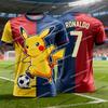 2026New Pikachu Special Edition Football Jersey T-shirt Ronaldo NO.7 Adult Men/Women Football Jersey Tshirt Kids Pikachu Tshirt