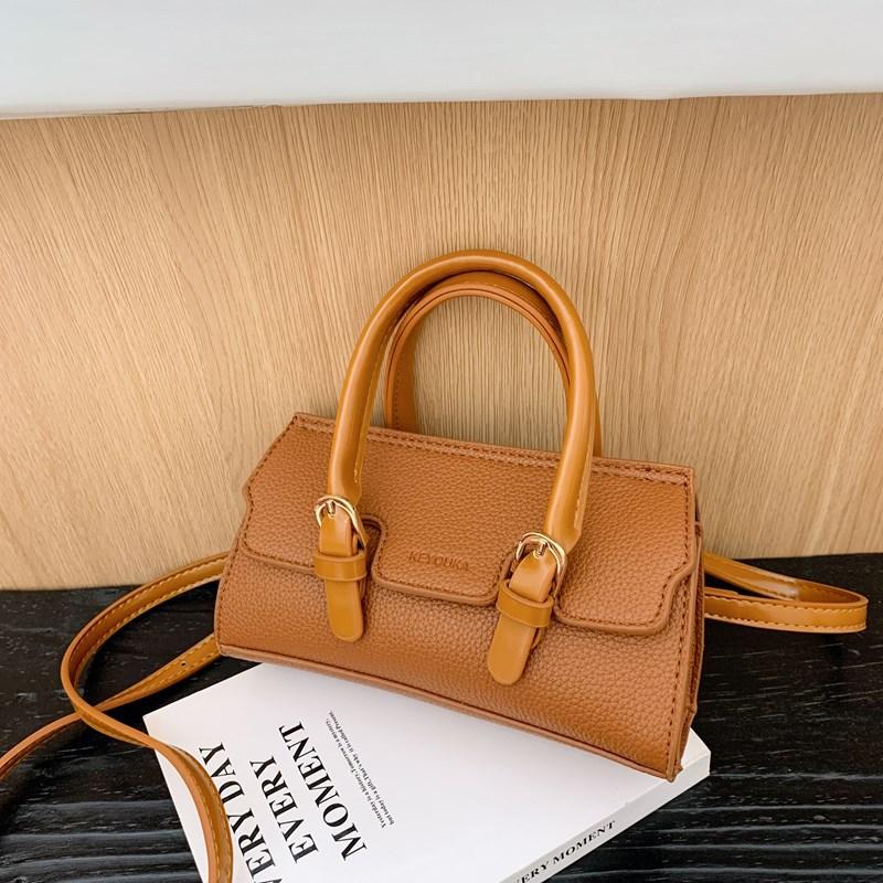 

Stylish Handbag Girl Kids Mini Shoulder Bag Shopping Purse With Simple Style коричневий