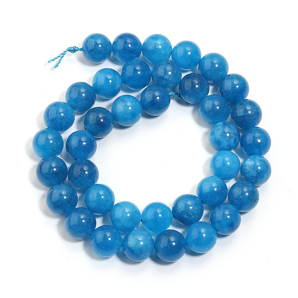 6 8 10mm Natural Apatite Stone Beads Blue Round Loose Spacer Beads For Jewelry Making DIY Crafts Bracelets Necklace Accessories